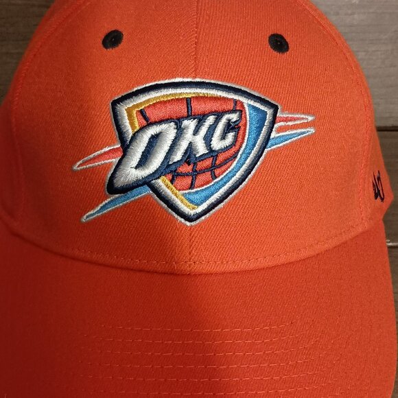 Oklahoma City Thunder NBA 47Forty Seven Orange Hat One Size Elastic Band - Picture 2 of 11